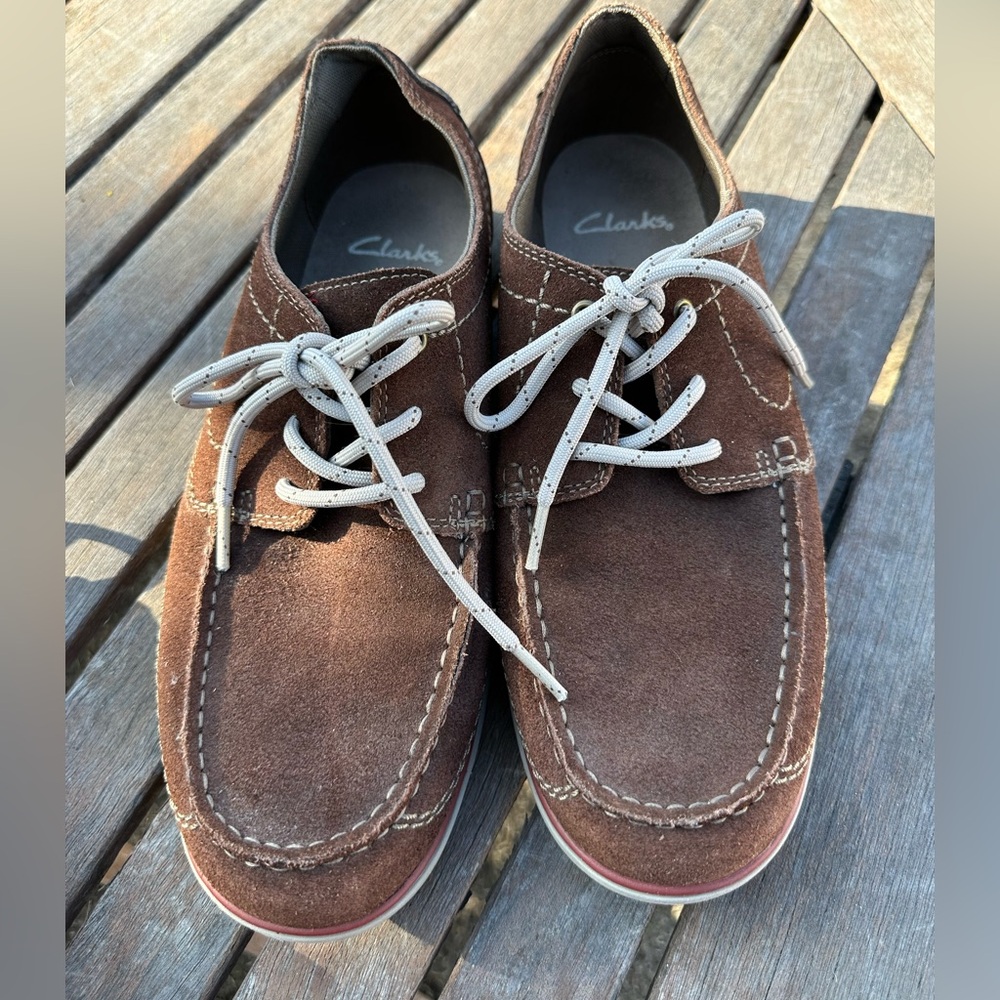 Clark’s suede loafers brown good condition - Picture 1 of 7